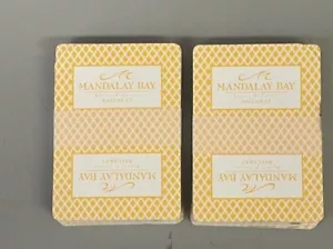 2 DECKS MANDALAY BAY LAS VEGAS CASINO BEE Playing Cards BOTH COLORS SAME BACARAT - Picture 1 of 3