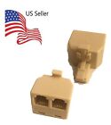 2 Way Modular TELEPHONE Wall Outlet SPLITTER Double Jack Connector