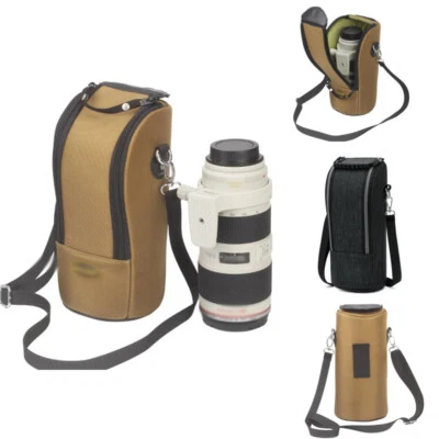 13X26CM DSLR Neoprene Camera Lens Protector Bag Pouch Case Cover With Strap - Image 1 of 4