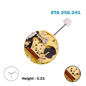 Movimiento Reloj Cuarzo ETA 256.241 SUIZO🇨🇭 Hecho Oro Fecha Disco a 3, H:5.21 - Imagen 1 de 4