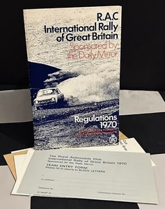 Folleto del programa de regulación RAC International Rally 1970 Gran Bretaña Fulvia - Imagen 1 de 7