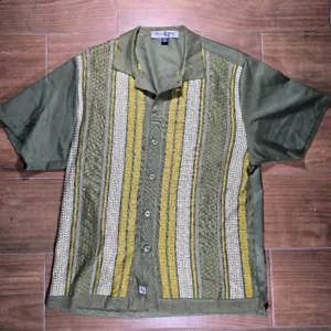 Vintage Michael Irvin 88 NFL Men’s Knit Button Down Short Sleeve Shirt Large - Picture 1 of 5