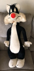 Vintage Warner Bros/Mighty Star 1971 Sylvester The Cat Doll (3ft) - Neck Damage - Picture 1 of 8