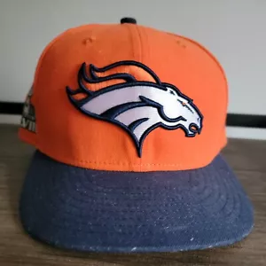 New Era 59Fifty Denver Broncos Super Bown 47 Orange Flat Bill 7 1/4 Fitted Hat - Picture 1 of 8