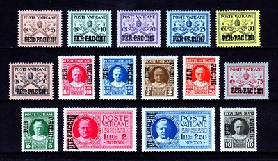 VATICAN CITY — SCOTT Q1-Q15 — 1931 PARCEL POST SET — MNH — SCV $160 - Image 1 of 2