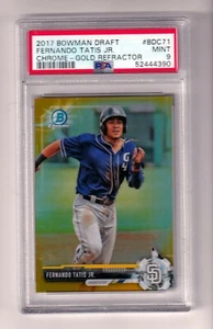 FERNANDO TATIS - 2017 BOWMAN DRAFT CHROME - GOLD REFRACTOR - BDC-71 -- PSA MT 9 - Picture 1 of 1