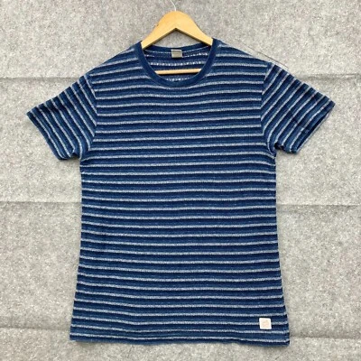 Camiseta Deus ex Machina Para Hombre M Mediana Azul Rayas Manga Corta Algodón 19427 Foto 1 de 4