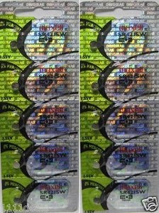 10 Maxell 348 SR421SW Silver Oxide Batteries - Picture 1 of 1