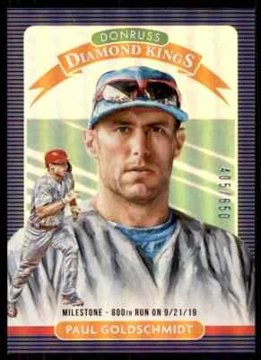 2020 Diamond Kings Holo Paul Goldschmidt 405/650 St. Louis Cardinals - Image 1 of 2