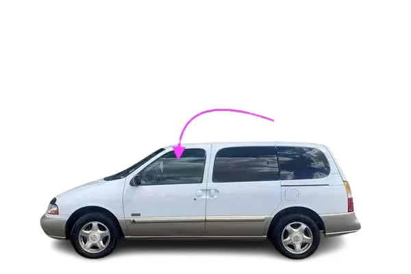 Fits: 1993-1995 Mercury Villager & Quest Van Front Left Side Door Window Glass - Image 1 of 4