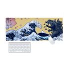 Sea Wave Mouse Pad Japanese Desk Mat 31.5 * 11.8 in Writing Pad  Home