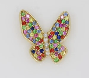 Effy BH 14K Yellow Gold Multicolor Gemstone & Diamond Pendant - Picture 1 of 8