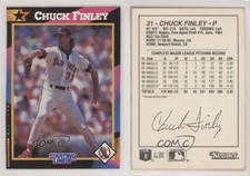 1992 Starting Lineup Cards Black Back Sheet Hand Cut Singles Chuck Finley