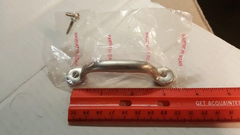 Hoosier Sellers McDougall kitchen cabinet repro nickel drawer handle Cover