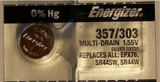 Energizer Watch Battery 357/303 replaces SR1154W SR44SW  V303 V357 AWI S05/S06