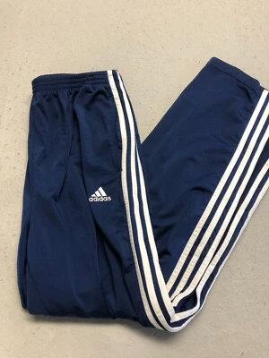Adidas Sweatpants Men's Large Classic Gym Track Snap Off Activewear Blue - Imagem 1 de 4