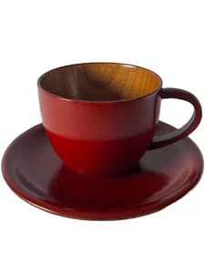Yamanaka Lackgeschirr/Kaffeetasse rot japanisches Design kostenloser Versand - Bild 1 von 4