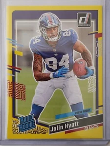 Jalin Hyatt RC 2023 Donruss Football Yellow Press Proof New York Giants #378 - Bild 1 von 13