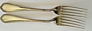 Spatours by Christofle Dinner Forks Silverplate Set of Two - Picture 1 of 4
