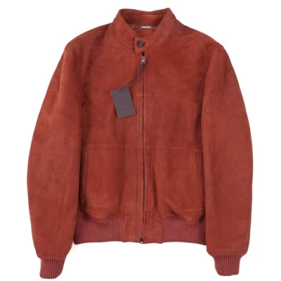 Chaqueta Bomber Rifugio Napoli Rust Borgoña Cuero de Oveja Gamuza L (UE 52) NUEVA CON ETIQUETAS Foto 1 de 4