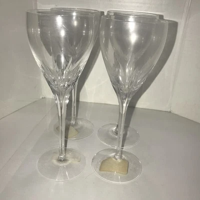 "4 Lenox Firelight cristal transparente 7 3/4"" corte de panel de vino" Foto 1 de 4