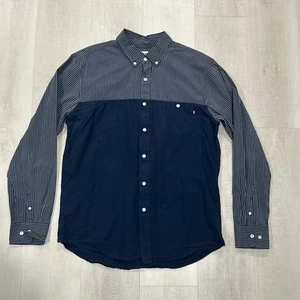 Camisa OBEY Para Hombre Grande Azul Manga Larga Abotonada Abotonada - Imagen 1 de 7