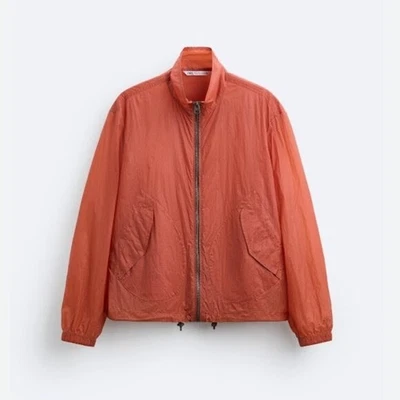 NWOT Zara Lightweight Windbreaker Jacket Burnt Orange Men’s 8574/456  Large - Image 1 of 4