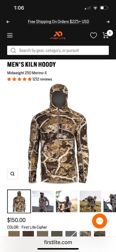 First Lite KILN 250 Merino Wool Hoody - Image 1 of 4