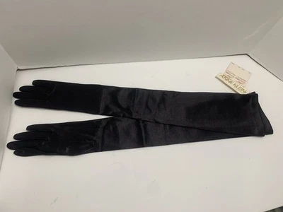 Vintage Anne Klein for Isotoner Opera Length Evening Gloves Women's OS Black - Image 1 of 4