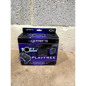 4Gamers SPC259 Vibrating Wireless Gaming Controller Black for Sony Playstation 2 - Picture 1 of 12