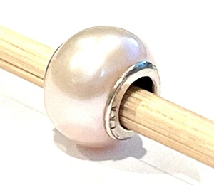 TROLLBEAD 51702 weiße Zuchtperle Sterlingsilber gestempelt LAA 925S Bead - Bild 1 von 7