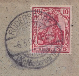 75875) RÜDERSDORF (Kr. Niederbarnim) Brandenburg Kleinschrift-Stempel 1908 Brief - Bild 1 von 3