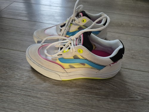 Scarpe da skate VANS Wayvee bianco fluo multicolore PopCush uomo 4 usate