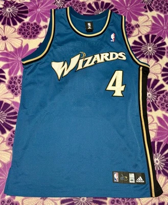 Camiseta Adidas 100 % auténtica Antawn Jameson #4 Washington Wizards azul real Foto 1 de 2