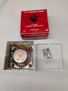 ADEMCO/HONEYWELL 747 INDOOR SIREN 2 Tone 12VDC, 400mA, 95dB, NEW Check  - Picture 1 of 5
