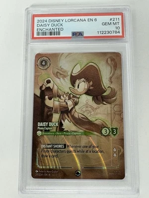 Disney Lorcana Daisy Duck Enchanted Pirate Captain 211/204 PSA 10 GEM MINT - Image 1 of 2
