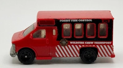 MATTEL MATCHBOX 1:80 CHEVY TRANSPORT BUS RESCATE DE BOMBEROS furgoneta de transporte roja 1998 Foto 1 de 4