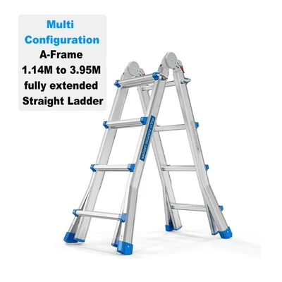 MULTI PURPOSE TELESCOPIC EXTENSIONS STEP LADDER 4x RUCKS 1.14m~3.95m - image 1 of 4