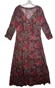 Vintage Eddie Bauer Medium Tall Damen Blumen Maxikleid Cottagecore Grunge - Bild 1 von 22