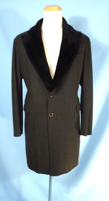 $4k Men's GIORGIO ARMANI 46 44 SHEARED MINK FUR LINED WOOL COAT Saks Fifth Ave - Image 1 of 4