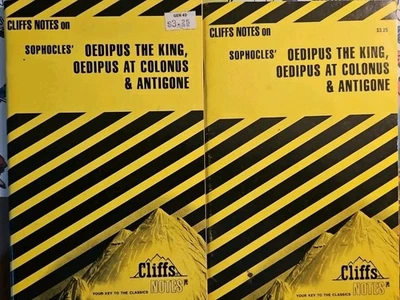 SOPHOCLES OEDIPUS THE KING Cliffs Notes Paperback 1965 2 Copies - Image 1 of 3