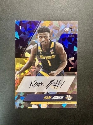 2024 Kam Jones Auto Marquette Indiana Pacers Rookie #79 /59 Signed - Image 1 of 2