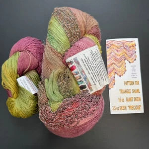HPKY YARN AND TRIANGLE SHAWL PATTERN - 13 Skeins - Mohair, Silk, Merino, Nylon - Picture 1 of 7