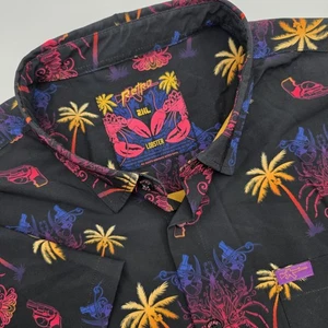 Retro Rifle Lobster Shirt Men's Size 2XL Black Tropical Hawaiian Short Sleeve - Picture 1 of 9