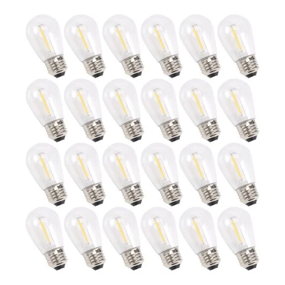 1X(24 Pack 3V LED S14 Replacement Light Bulbs, Shatterproof Outdoor Solar8620 - Image 1 of 4