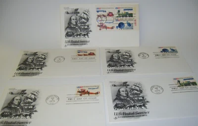 1975 First Day of Issue Ben Franklin Bicentennial Set of Five - Image 1 of 4