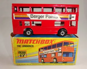 Matchbox Superfast Nr. 17B The Londoner rot "Berger Paints" 5 spoke Räder in Box - Bild 1 von 7