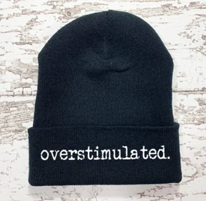 Cappello invernale con polsini Beanie nero sovrastimolato - Foto 1 di 2