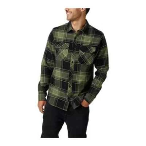 Fox Racing "Traildust 2.0" Flannel (Army) Plaid Long Sleeve Shirt - Picture 1 of 2