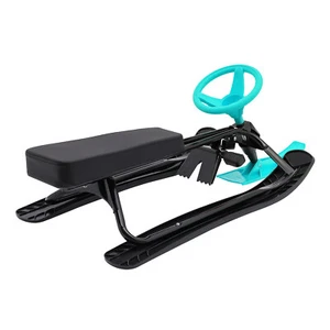 Snow Racer Trineo Esquí Trineo Deslizante Tabla con Volante Flexible para 3-15 Niños - Imagen 1 de 14